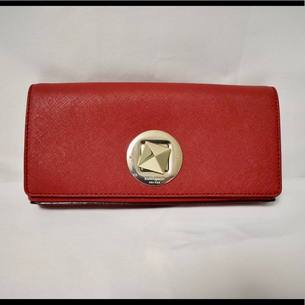 Kate Spade burgundy Keira clutch